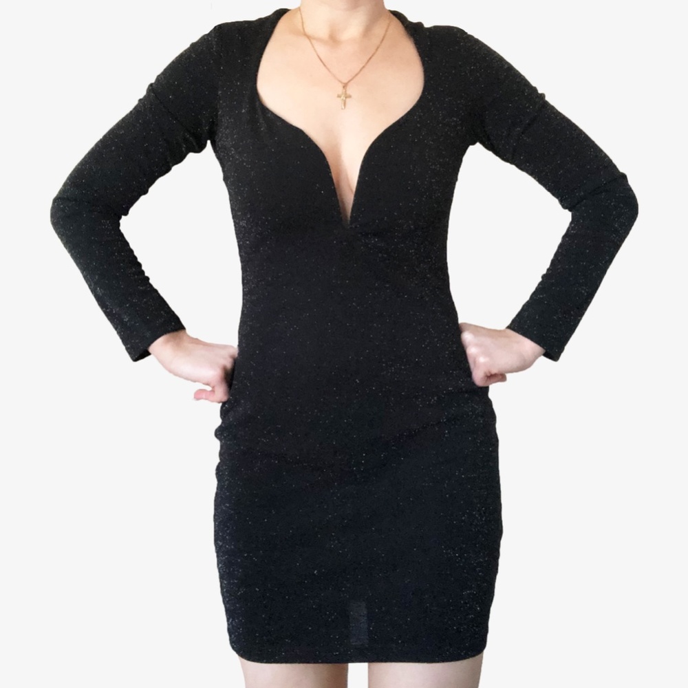 Windsor Black Sexy Dress Glitter Bodycon